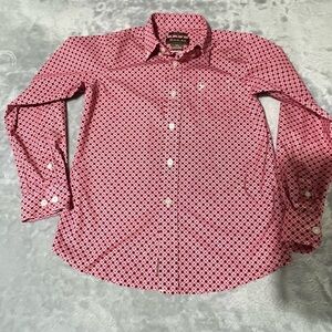 Ariat Red Patterned boy’s Casual Button Down Shirt